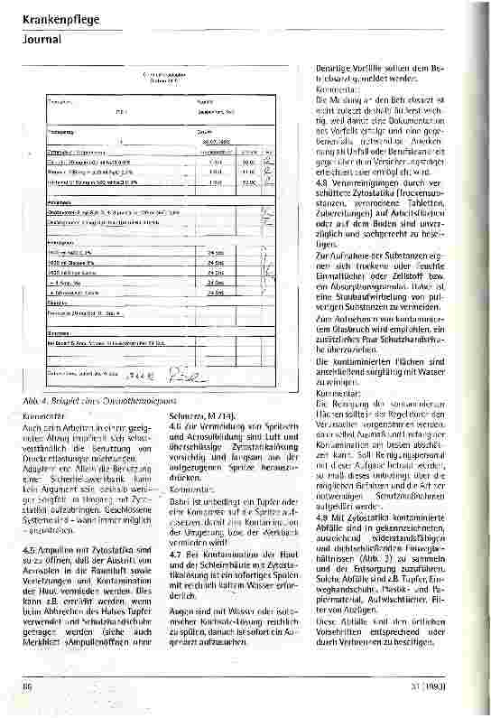 Vorschauseite 5: Umgang mit Zytostatika - was ist zu beachten? Teil 1 Aus der Zentralapotheke der med. Hochschule Hannover