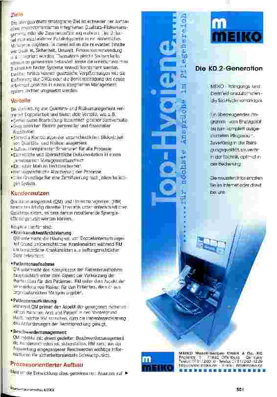 Vorschauseite 2: Aus zwei mach eins Integriertes Qualitätsund Risikomanagement