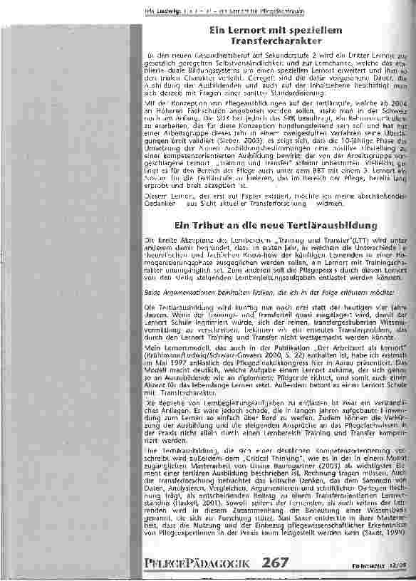 Vorschauseite 4: T x T = T2 - ein Lernort für Pflegefachfrauen