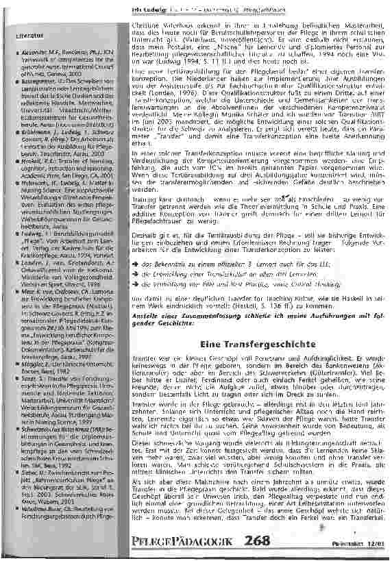 Vorschauseite 5: T x T = T2 - ein Lernort für Pflegefachfrauen