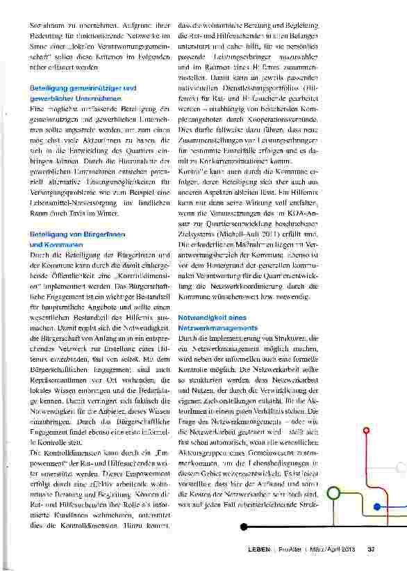 Vorschauseite 4: Netzwerke in der Quartiersentwicklung Welche Anforderungen müssen sie erfüllen?