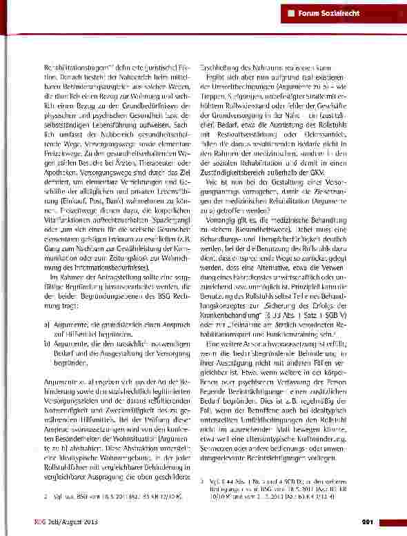 Vorschauseite 2: Der „Nahbereich - worauf es bei der Begründung zur Versorgung mit Mobilitätshilfen ankommt
