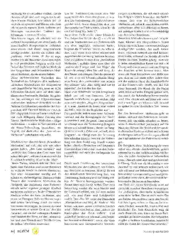 Vorschauseite 3: Die Renaissance der Akupunkturmethoden in Nordamerika