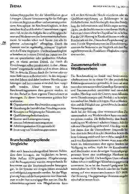 Vorschauseite 6: Benchmarking in der Sozialund Seniorenwirtschaft