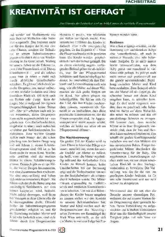 Vorschauseite 3: Drogenabhängigkeit wider Willen: Drogenentzug bei Neugeborenen