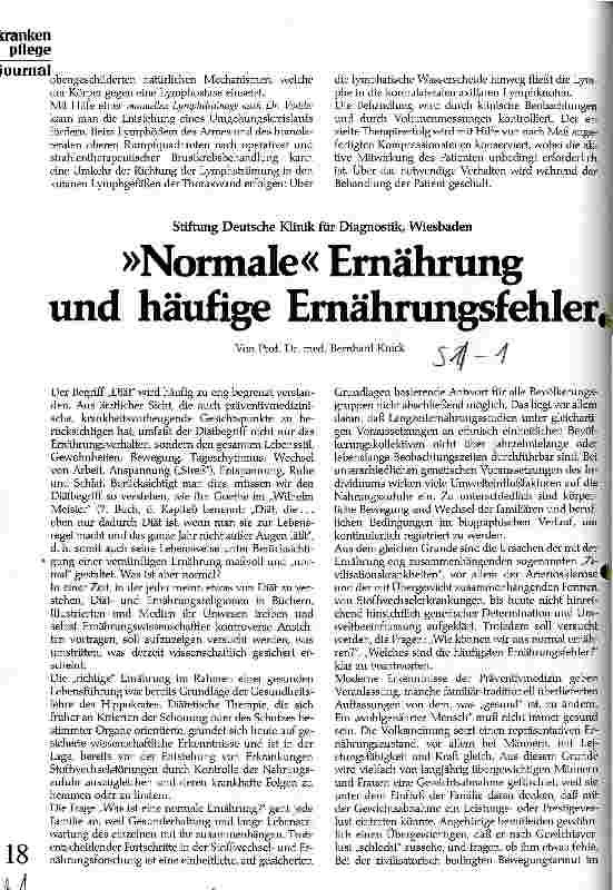 Vorschauseite 1: Normale Ernährung und häufige Ernährungsfehler