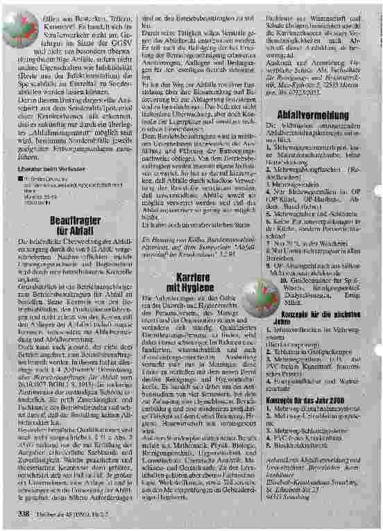 Vorschauseite 4: Naßabfall Sammlung von Abfällen