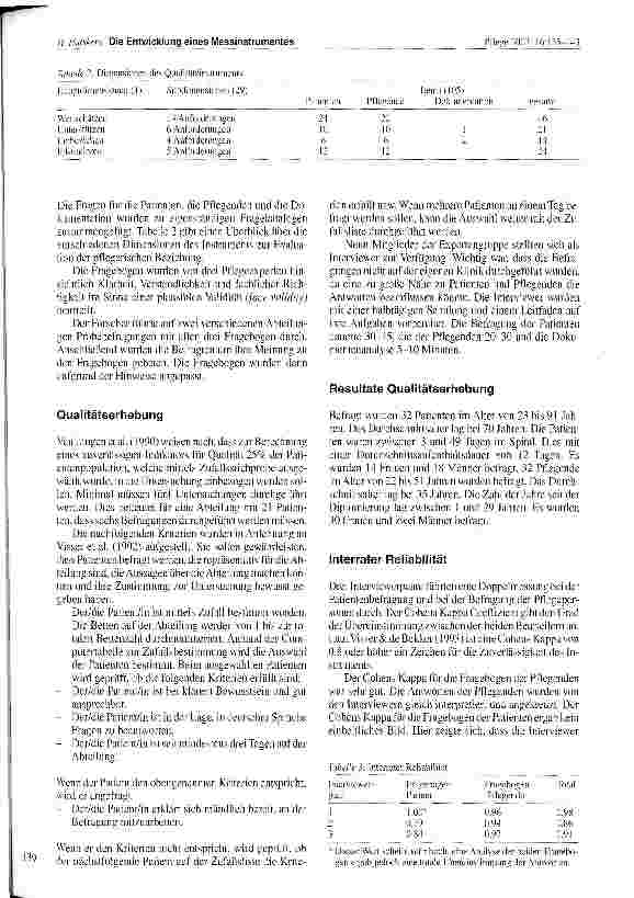 Vorschauseite 5: Die Entwicklung eines Messinstrumentes zur Messung der Qualität der pflegerischen Beziehung