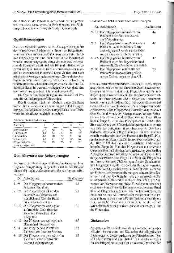 Vorschauseite 6: Die Entwicklung eines Messinstrumentes zur Messung der Qualität der pflegerischen Beziehung