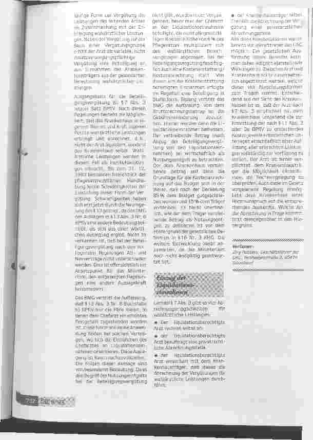 Vorschauseite 6: Probleme mit dem Chefarztrecht nach dem GesundheitsStrukturGesetz Auswirkungen auf bestehende und neu abzuschließende Verträge