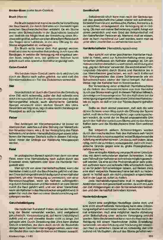 Vorschauseite 2: Wissenswertes von A - Z Informationen für Patienten mit künstlicher Harnableitung