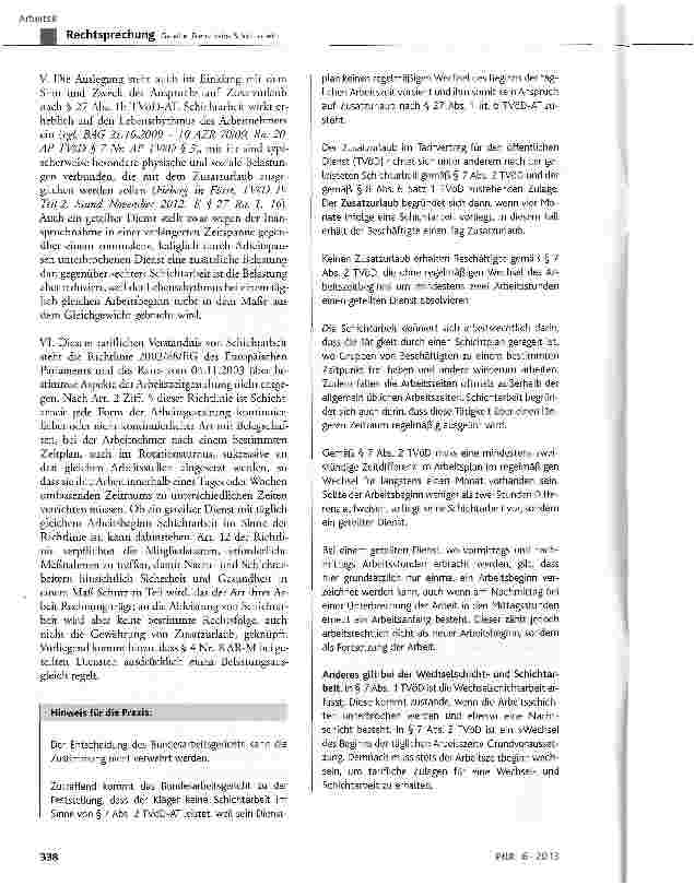 Vorschauseite 3: Geteilter Dienst keine Schichtarbeit