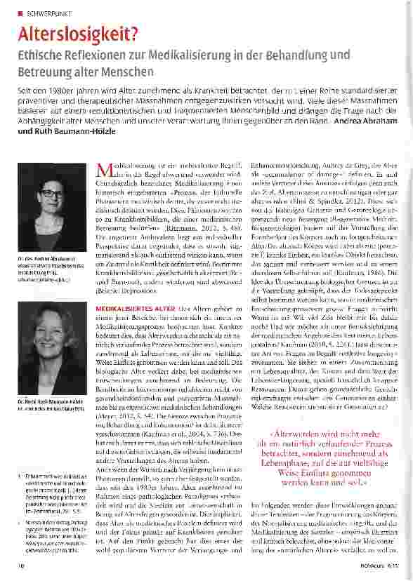 Vorschauseite 1: Alterslosigkeit?