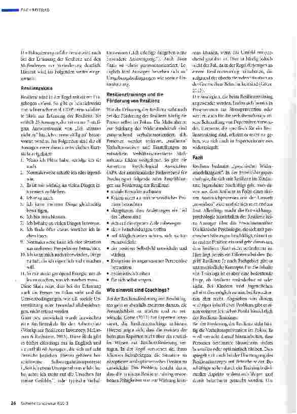Vorschauseite 3: Resilienzcoachings: Alter Wein in neuen Schläuchen?