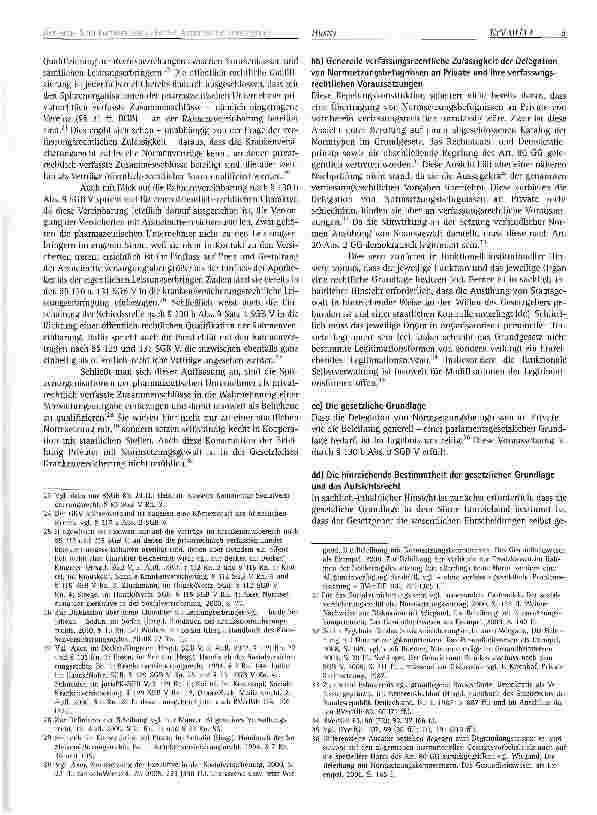 Vorschauseite 5: Der neue Semikorporatismus in der Arzneimittelversorgung der GKV: Rechtsfragen der Rahmenvereinbarung nach § 130 b Abs. 9 SGB V