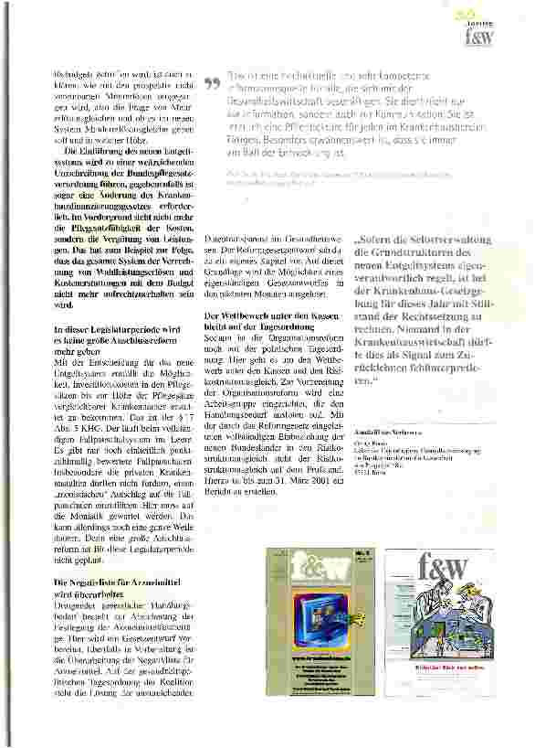 Vorschauseite 5: Die Krankenhäuser unter dem Zwang zur Anpassung