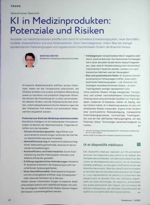 Vorschauseite 1: Kl in Medizinprodukten: Potenziale und Risiken