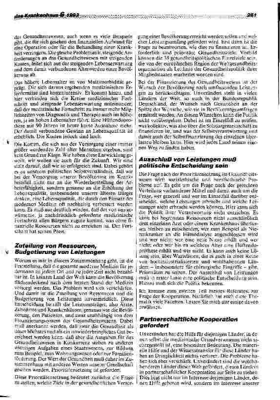 Vorschauseite 2: Gesundheitspolitik in einer sich wandelnden Welt Rede z.28.Kongreß d.International Hospital Federation (IHF),Madrid 93
