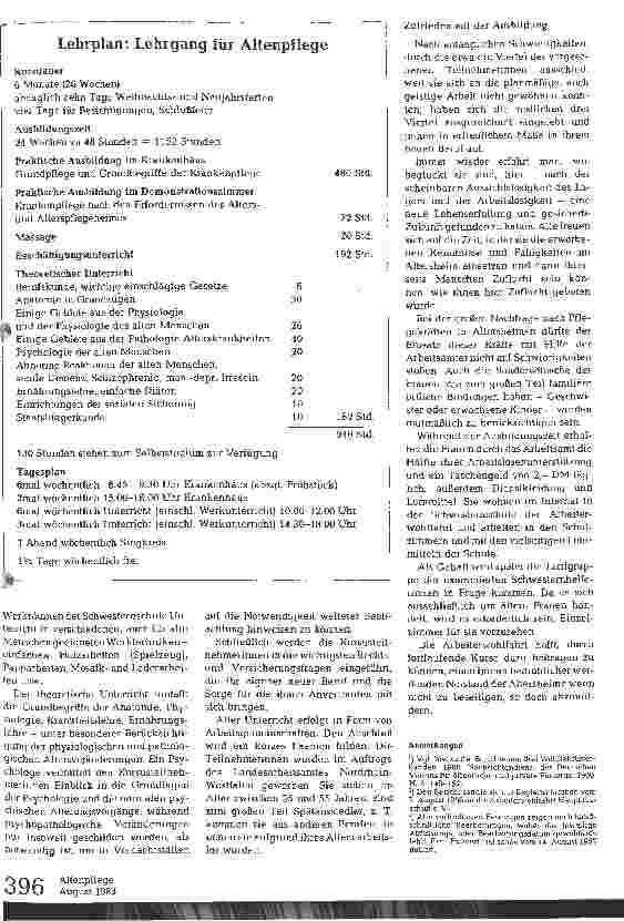 Vorschauseite 2: Altenpflegeausbildung vor 25 Jahren