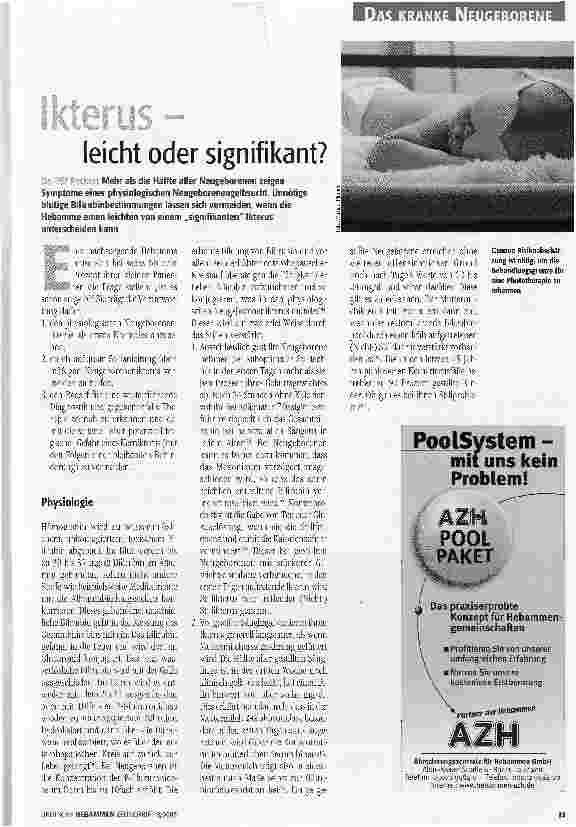 Vorschauseite 1: Ikterus - leicht oder signifikant?
