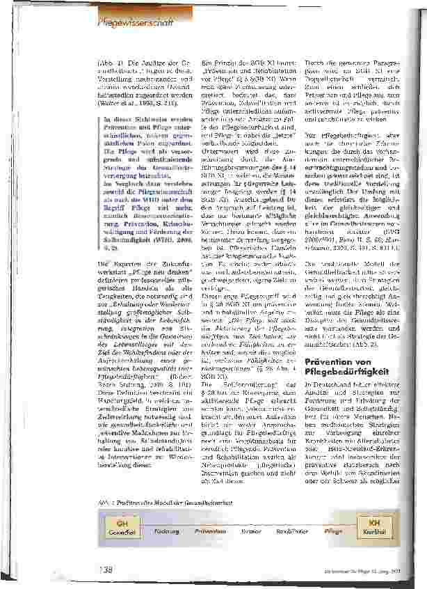 Vorschauseite 2: Ist die Prävention von Pflegebedürftigkeit eine Aufgabe der Pflege?