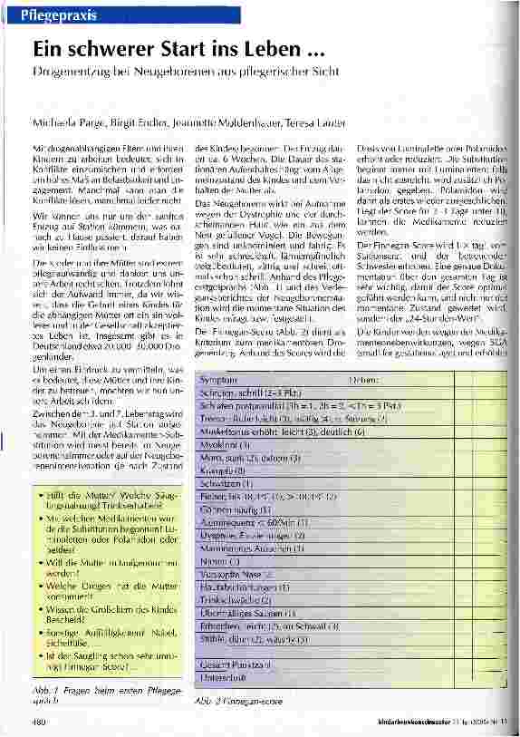 Vorschauseite 1: Ein schwerer Start ins Leben ...