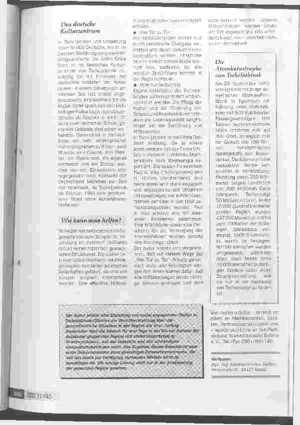 Vorschauseite 4: Verstrahlt und verseucht - Umweltkatastrophe vor den Toren Europas ... und in den Krankenhäuser der Tscheljabinsker Region fehlt es an allem