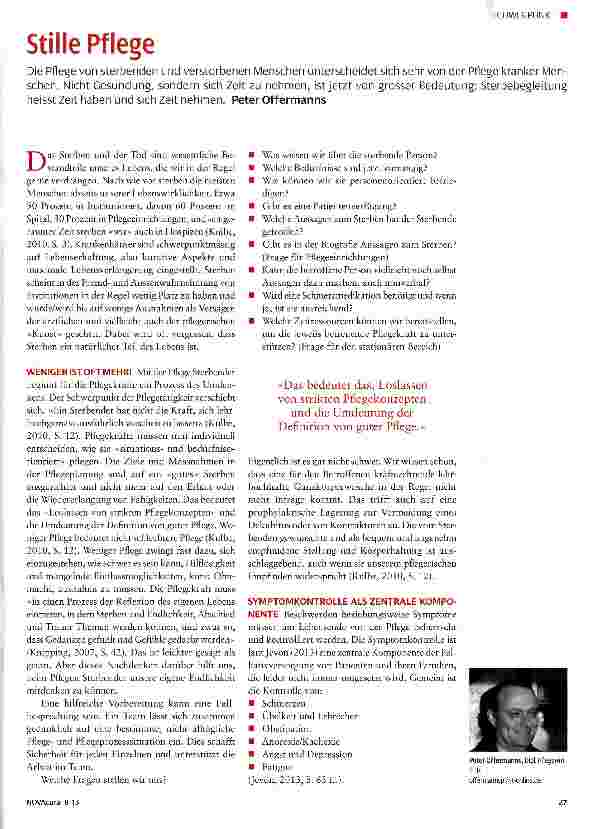 Vorschauseite 1: Stille Pflege