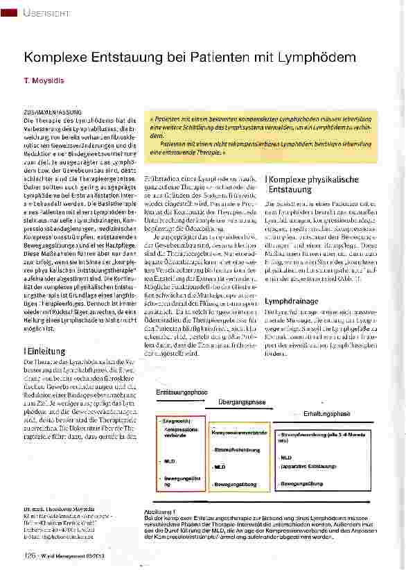 Vorschauseite 1: Komplexe Entstauung bei Patienten mit Lymphödem
