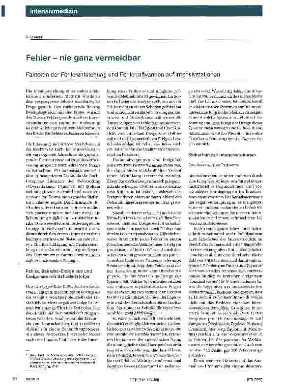 Vorschauseite 1: Fehler - nie ganz vermeidbar