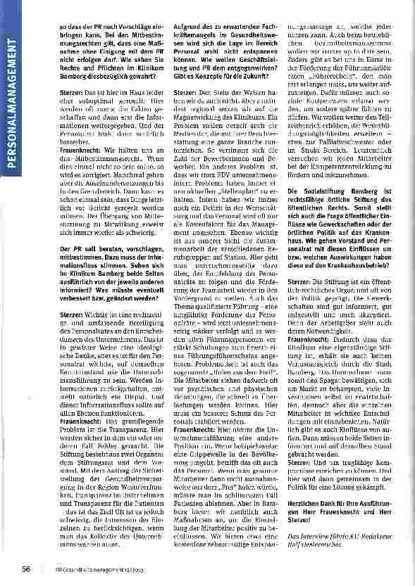 Vorschauseite 3: Ausgeglichenes Verhältnis angestrebt!
