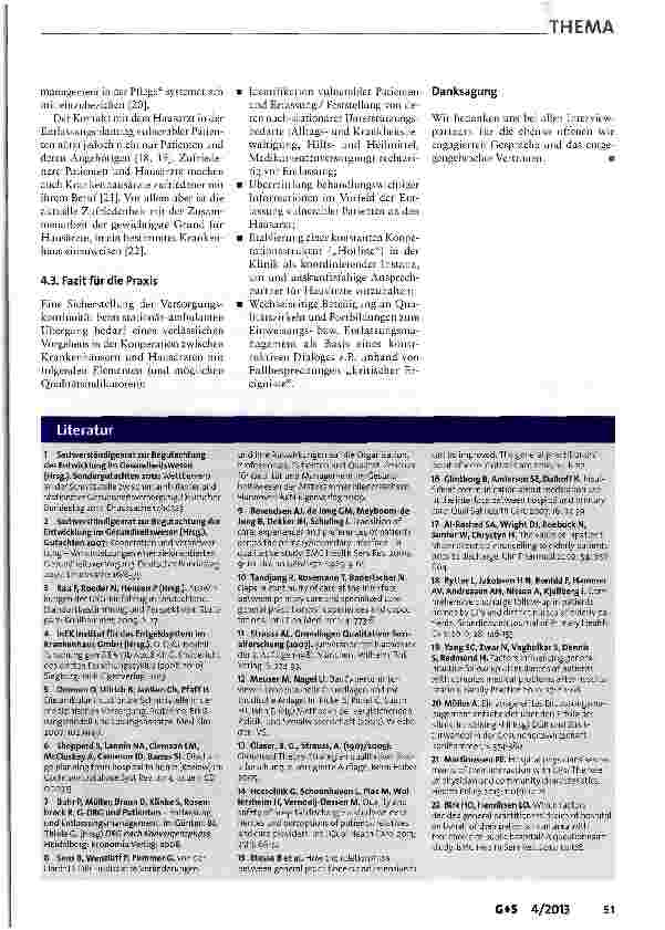 Vorschauseite 5: Verkürzte Liegezeiten und Probleme hausärztlicher Anschlussversorgung: Eine qualitative Fallstudie zum Sektorenübergang