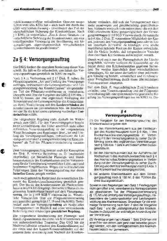 Vorschauseite 3: Entwurf BPflV 1995: DKG fordert grundsätzliche Überarbeitung Fremdbestimmung und Gängelung der Krankenhäuser nicht hinnehmbar