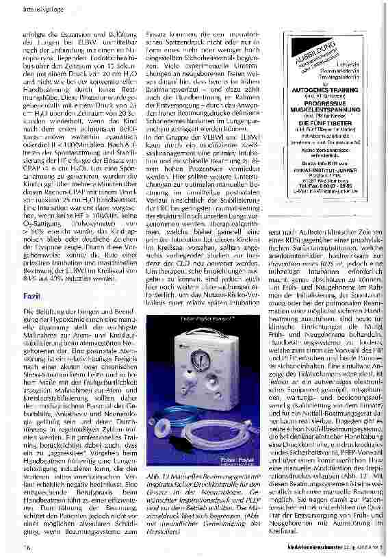 Vorschauseite 5: Manuelle Beatmung bei der Reanimation des Frühund Neugeborenen im Kreißsaal Teil II