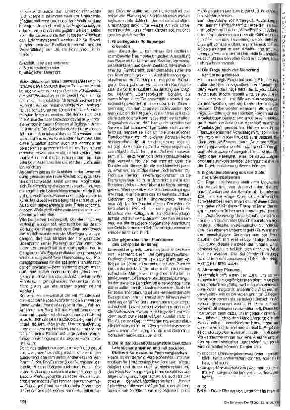 Vorschauseite 2: Unterricht - Vorbereiten, Planen und Auswerten 1. Teil Hinweise zur Unterrichtsplanung
