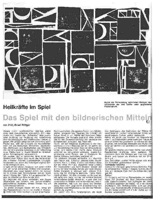 Vorschauseite 1: Heilkräfte im Spiel Das Spiel mit den bildnerischen Mitteln
