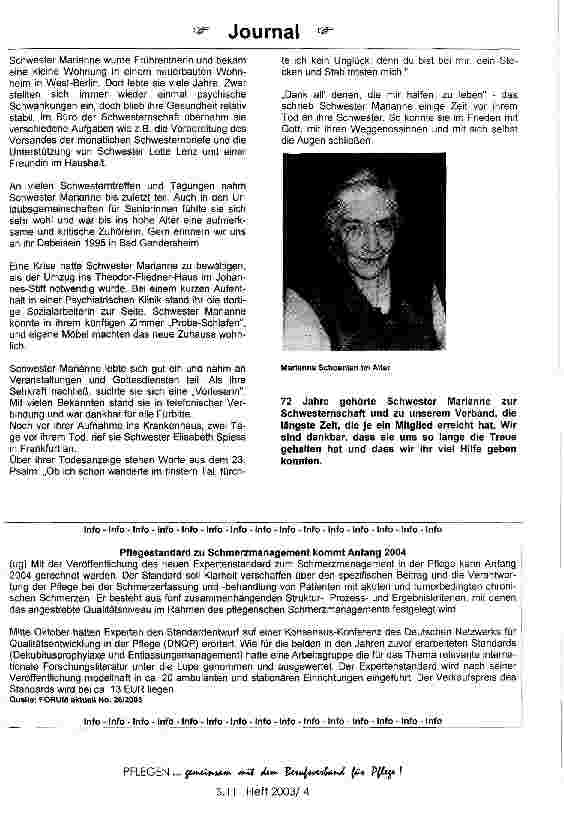 Vorschauseite 3: Zeitzeugin: Schwester Marianne Schoenian
