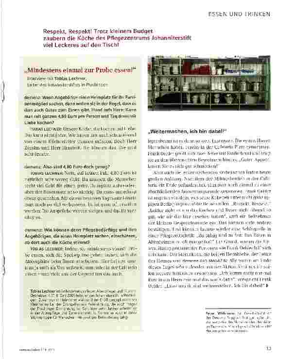 Vorschauseite 6: Schlemmeralarm im Altenheim: Wir machen weiter!