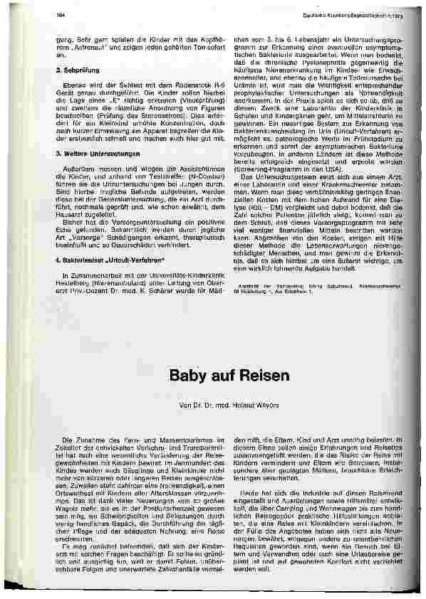 Vorschauseite 1: Baby auf Reisen