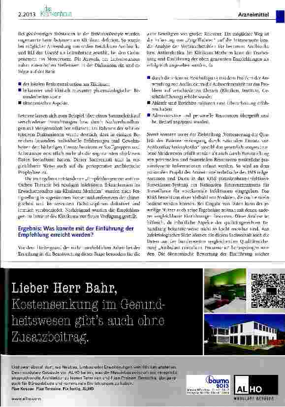Vorschauseite 5: Strukturierte Empfehlungen zum Einsatz von Antibiotika in einem Krankenhaus der Maximalversorgung