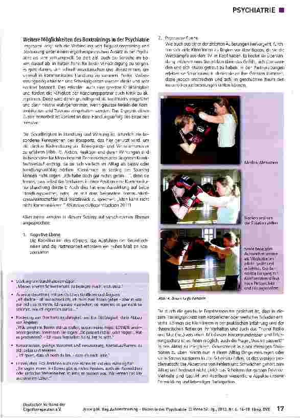 Vorschauseite 4: Regulationstraining -Boxen in der Psychiatrie