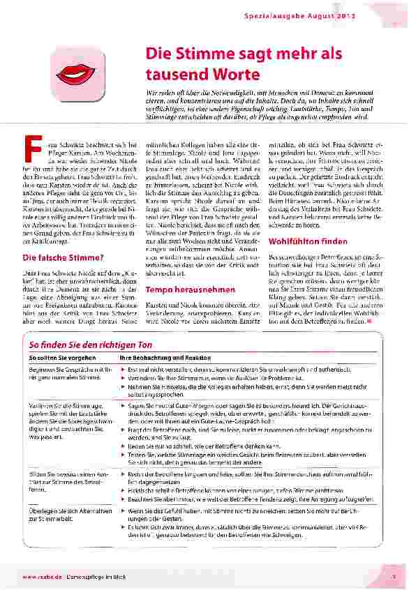 Vorschauseite 1: Die Stimme sagt mehr als tausend Worte