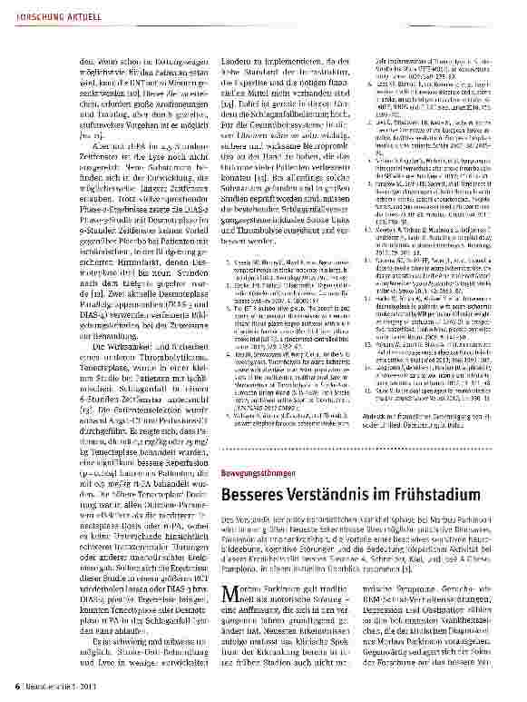 Vorschauseite 2: Schlaganfall Fortschritte in der Lysetherapie