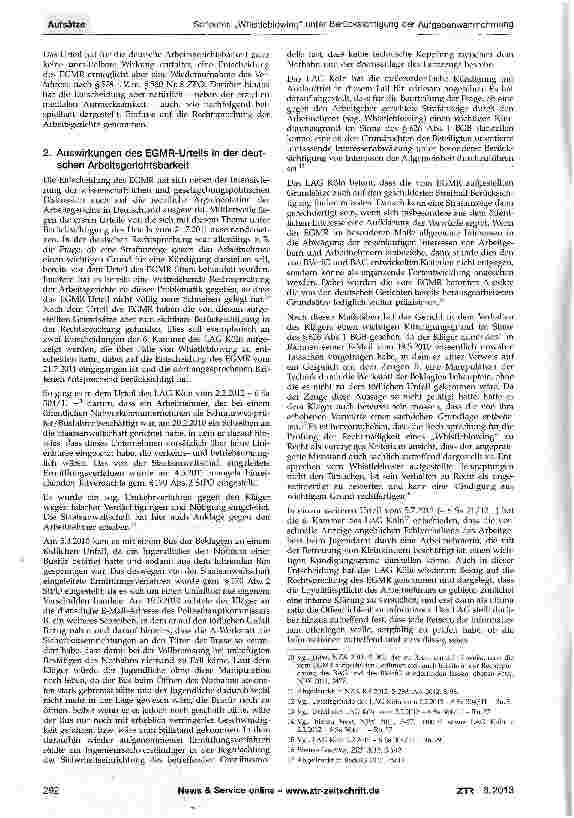 Vorschauseite 2: Whistleblowing unter besonderer Berücksichtigung der Aufgabenwahrnehmung öffentlicher Arbeitgeber
