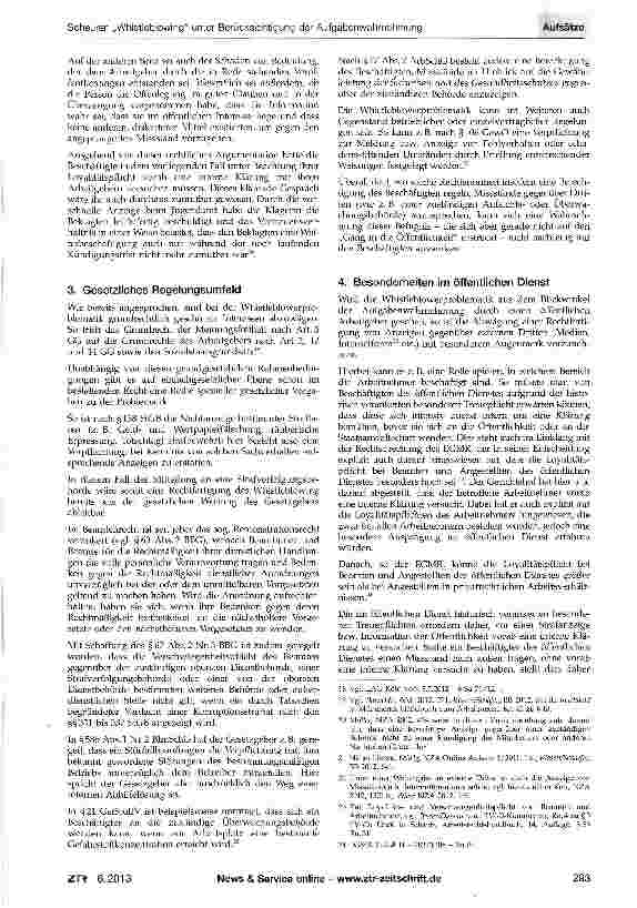 Vorschauseite 3: Whistleblowing unter besonderer Berücksichtigung der Aufgabenwahrnehmung öffentlicher Arbeitgeber