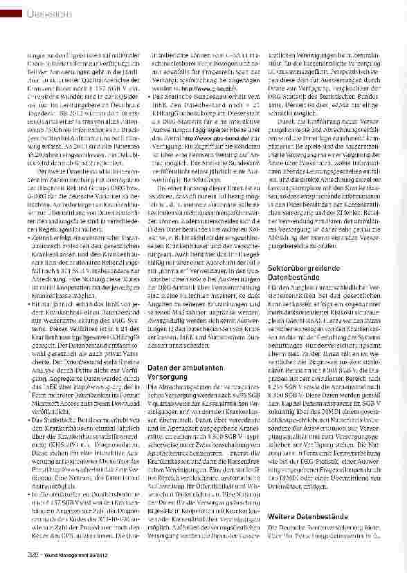 Vorschauseite 4: Nutzung von Routinedaten in der Versorgungsforschung