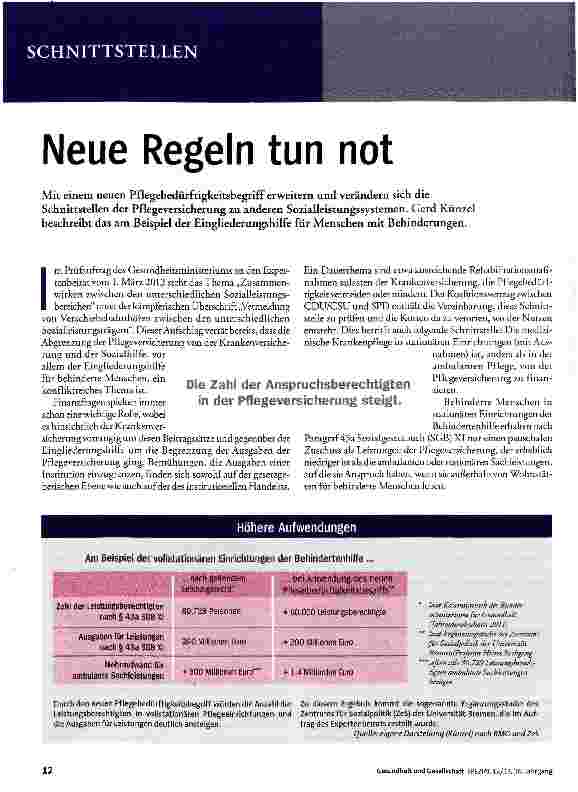 Vorschauseite 1: Neue Regeln tun not