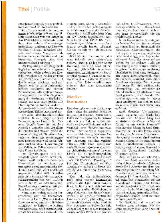Vorschauseite 2: Armer reicher Irak
