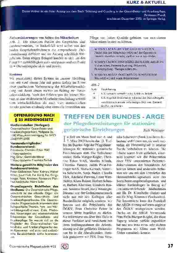 Vorschauseite 2: Mitarbeitereinschulung im Intensivbereich - Sinn oder Unsinn?