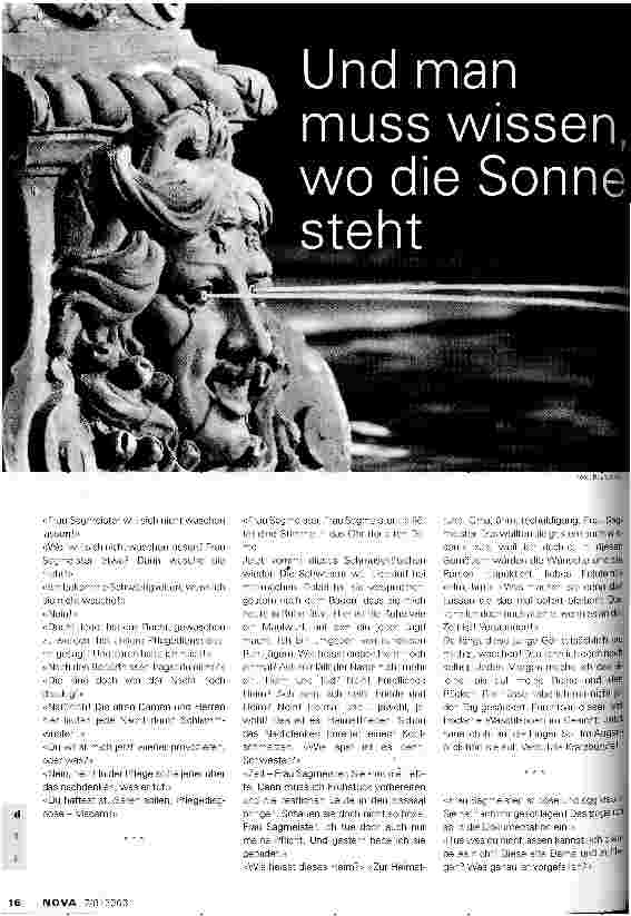 Vorschauseite 1: Und man muss wissen, wo die Sonne steht